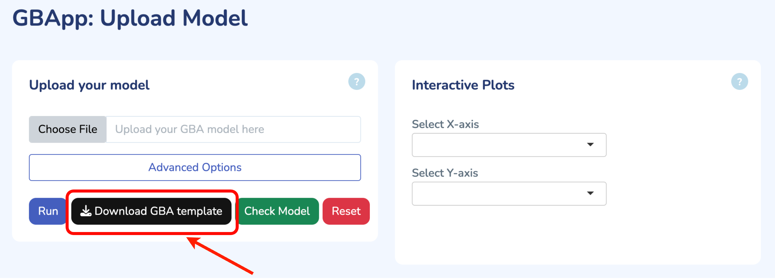 GBApp model upload interface